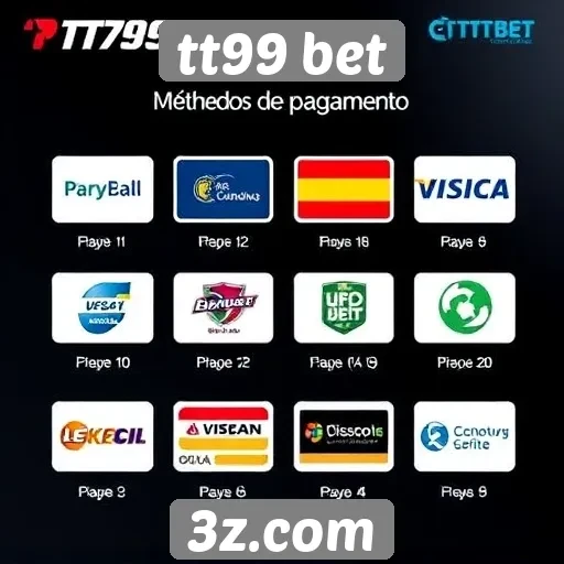 Métodos de pagamento suportados pelo tt99 bet